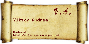 Viktor Andrea névjegykártya