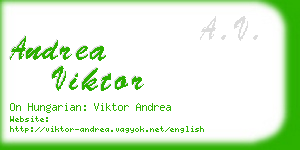 andrea viktor business card